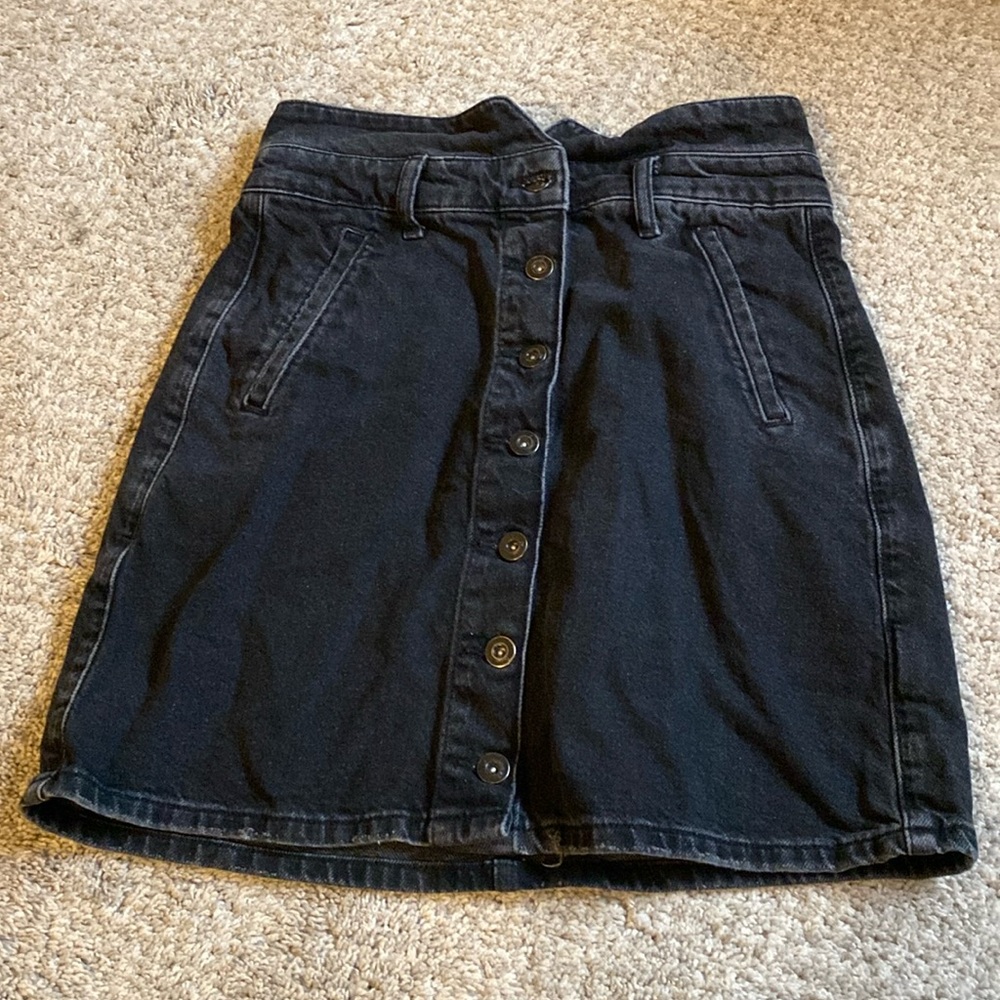 Anthropologie high waisted jean skirt
